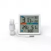Thermometer‑Hygrometer MANTA MTO002W mit Außensensor (150 cm), innen 0–+50°C, außen -40–+70°C, Luftfeuchtigkeit 20–95% RH, Komfortindikator, Uhr