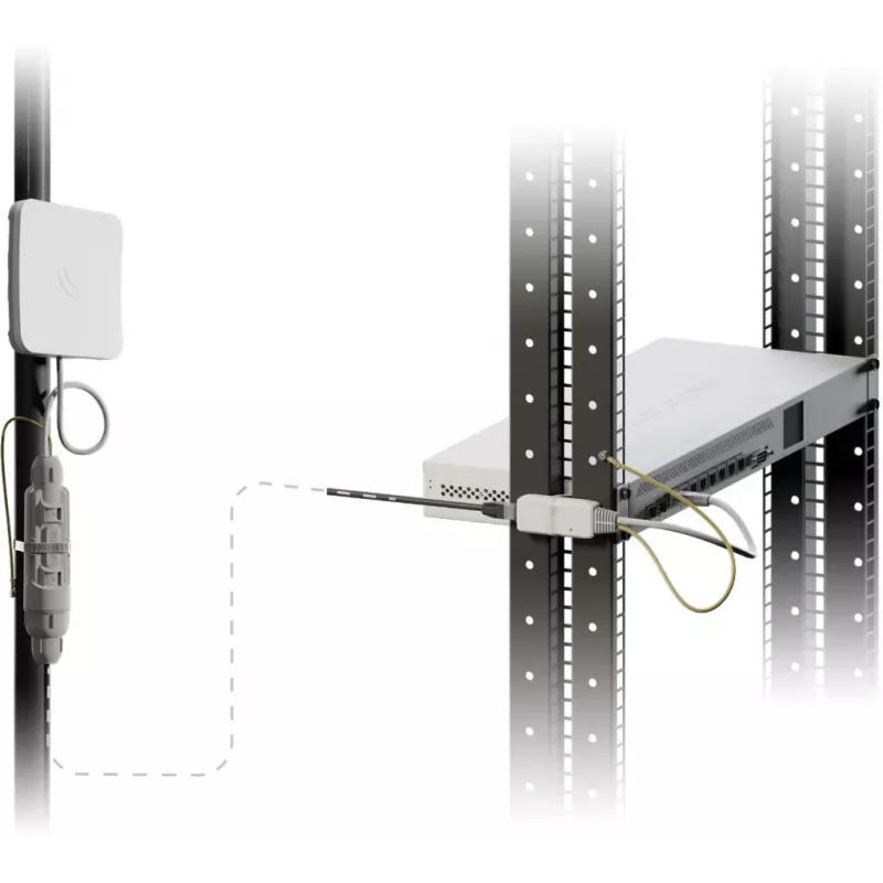 Mikrotik RBGESP Überspannungsschutz Schwarz