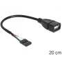 Delock Kabel USB Stiftleistenbuchse > USB 2.0 Typ-A Buchse 20 cm (83291)