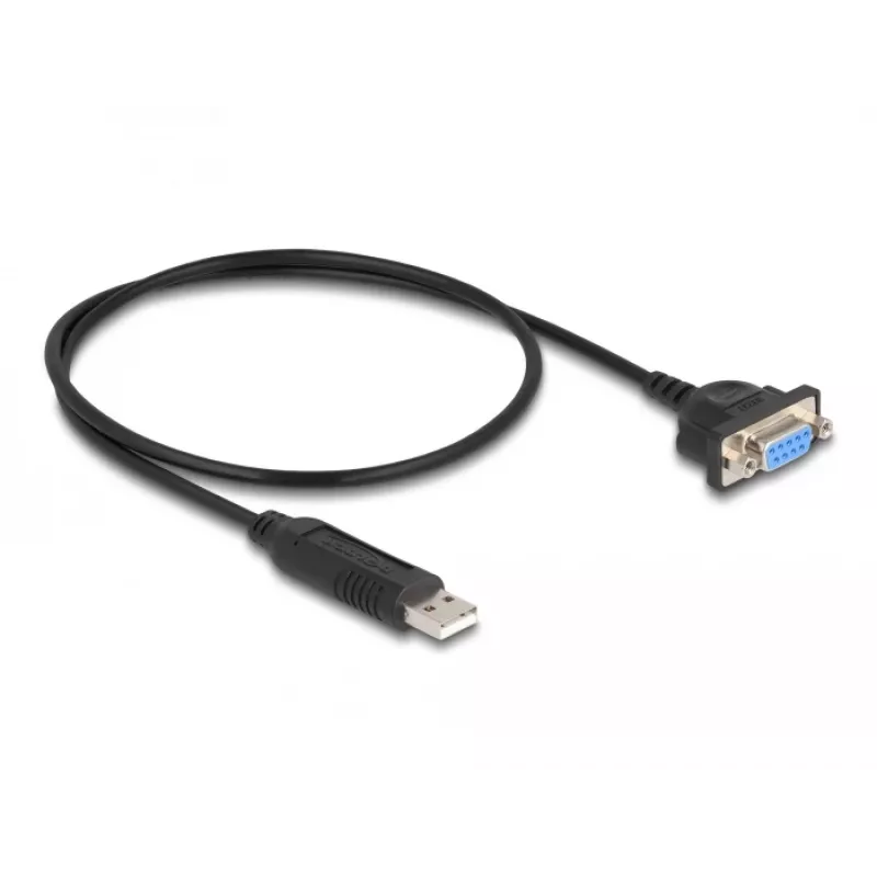 DeLOCK USB 2.0 auf Seriell RS-232 Adapter 50 cm FTDI Schwarz