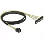 SCSI-Kabel DeLOCK 85685 Schwarz Gelb 1 m 1 x Mini SAS HD SFF-8643 4 x SATA 7 Pin
