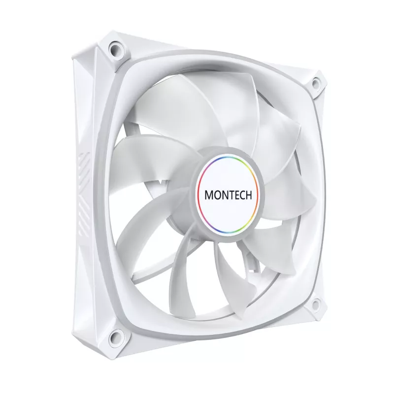 MONTECH RX120 PRO White 120mm ARGB Reverse Blade 3-Pack