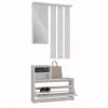 Garderobenschrank Top e shop VERA Cashmere GS1 — 1800×850×240 mm, Drehtür, Spiegel, 1 Einlegeboden, 6 Haken