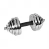 Verstellbares Kurzhantelset aus Gusseisen mit Chrom-Finish 30 kg im Koffer mit Langhantelgriff von Rebel Active