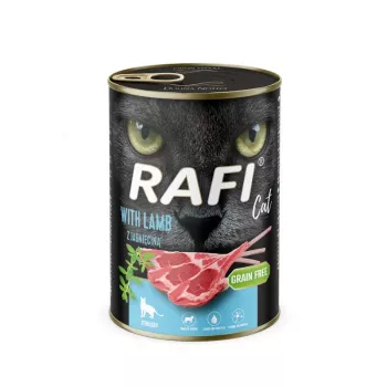 Nassfutter für Katzen Dolina Noteci Rafi Lamm 400 g Beutel — Rezeptur mit Lamm, Alleinfuttermittel für ausgewachsene Katzen