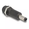 Adapter DELOCK DC 5,5 x 2,1 mm (Buchse) auf DC 5,5 x 2,5 mm (Stecker), schwarz