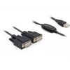 Serielles Kabel DeLOCK 2x RS232/USB 2.0 Schwarz 61886