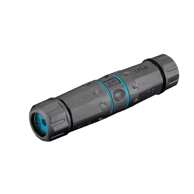 Goobay Outdoor (IP68) Netzwerkkabelverbinder, CAT 6A Ungeschirmt, UTP – staubdicht und wasserdicht, Anschlussleiste für LSA-Montage (werkzeugfrei) (44416)