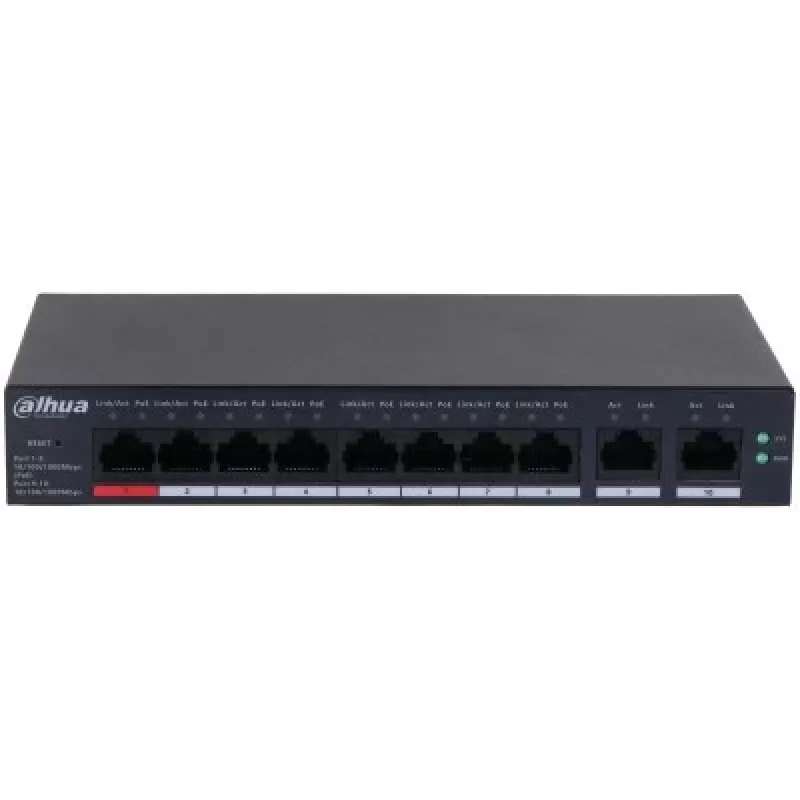 Dahua Technology DH-CS4010-8GT-110 Netzwerk-Switch Managed L2 Gigabit Ethernet (10/100/1000) Power over Ethernet (PoE) Schwarz