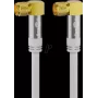 Goobay SAT-Antennenkabel (Typ 135 dB), 4-fach geschirmt, 5 m, Weiß – vergoldet, F-Stecker 90° > F-Stecker 90° (70485)