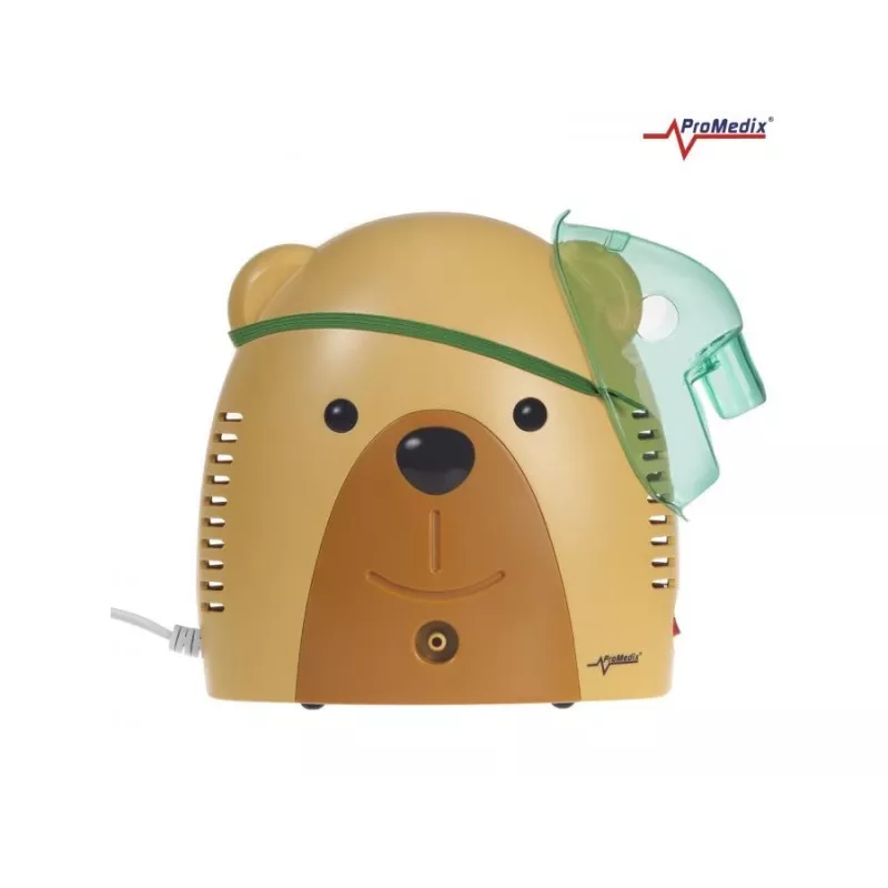 Promedix Inhalator für Kinder, Teddybär, Vernebler-Set, Masken, Filter, PR-811