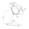 Tablet-Schreibtisch-/Wandhalterung MACLEAN MC-468W, weiß, für 7,9–11 Zoll Tablets, Klemm- und Montagesatz, neigungsverstellbar