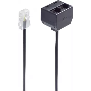 telephone Kabel ShiverPeaks BS71233 0.1 m Schwarz