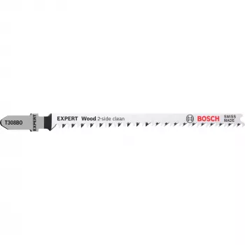 Bosch Wood 2-seitig sauber Stichsägeblatt Kohlenstoffstahl (HCS) 5 Stk.