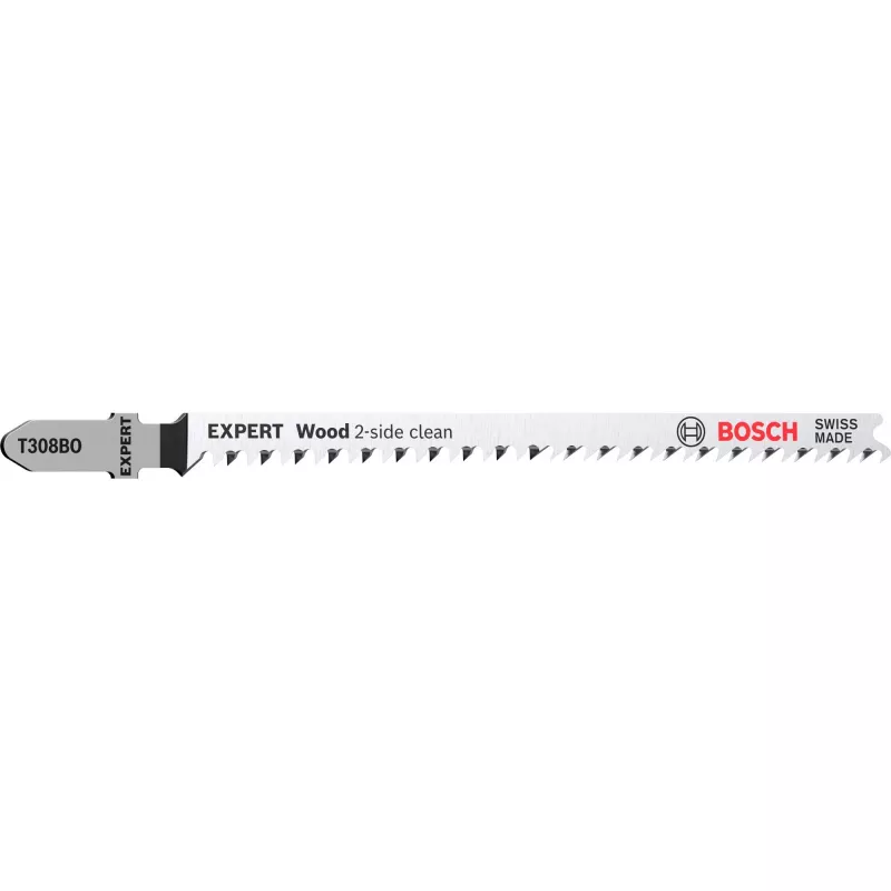 Bosch Wood 2-seitig sauber Stichsägeblatt Kohlenstoffstahl (HCS) 5 Stk.
