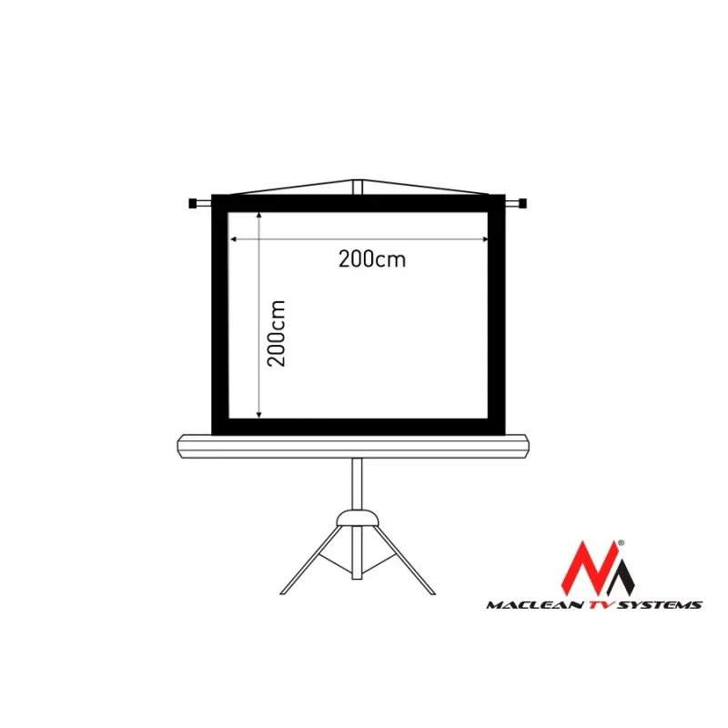 Stativ-Projektionsleinwand Maclean MC-680 112 1:1 200x200