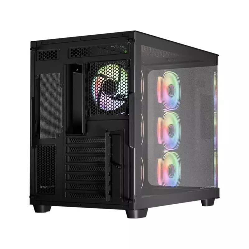 Computergehäuse LC-Power LC-8001B-ON Midi Tower Schwarz