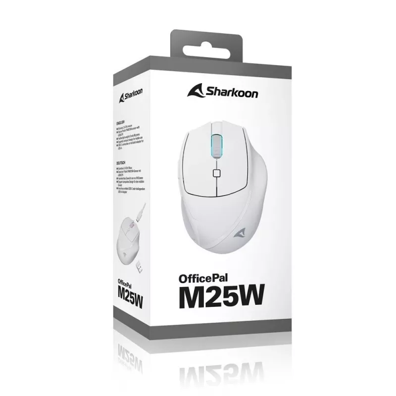 Sharkoon OfficePal M25W kabellose Office-Maus, rechtshändig, 4000 DPI