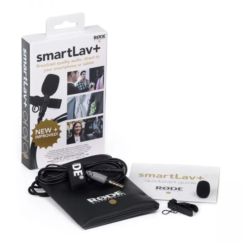 Lavalier-Mikrofon RØDE smartLav+ — kabelgebunden, omnidirektional, 3,5 mm, 20–20.000 Hz, -35 dB Empfindlichkeit, 2 Stück, Transportetui