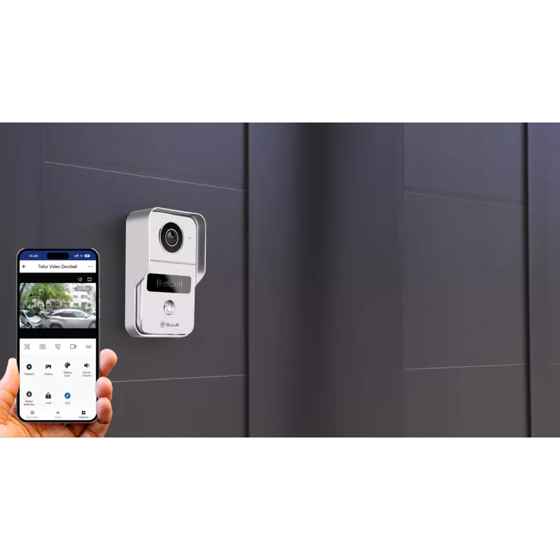 Videotürsprechanlage Tellur TLL331511 1080P mit Entriegelungsfunktion und Innengong