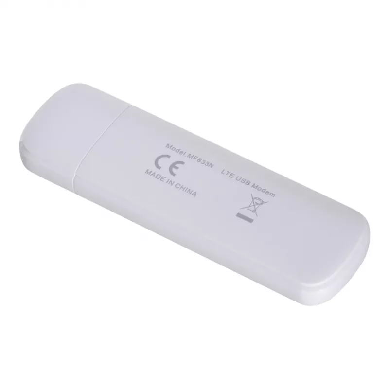USB Mobilfunkmodem ZTE MF833N, tragbarer USB-Formfaktor, 4G LTE-FDD/TDD bis zu 150 Mbit/s, HSUPA/2G-Unterstützung, microSD-Steckplatz, weiß