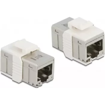DeLOCK - Netzwerkkupplung - RJ-45 (W) zu RJ-45 (W) - STP - CAT 6a - Keystone-Buchse (86012)