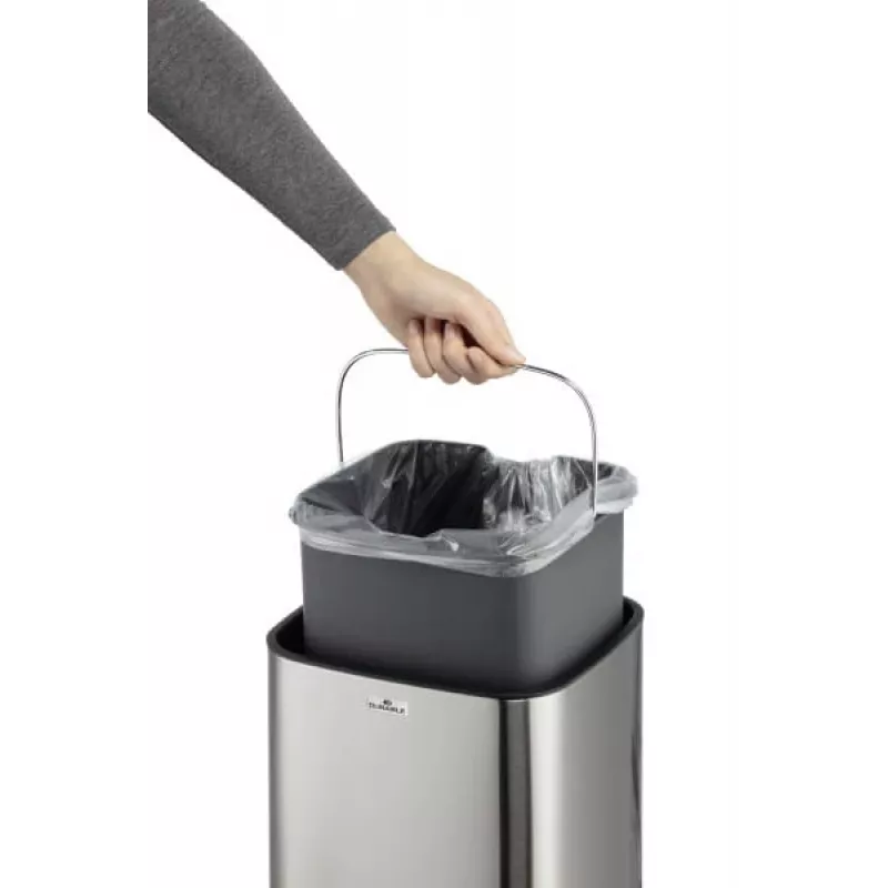 Durable TOUCH 12L Rechteckig Edelstahl Silber Schwarz