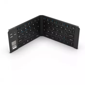 Wireless Tastatur Inca IBK-579BT Bluetooth 66 Tasten Metallic Silber