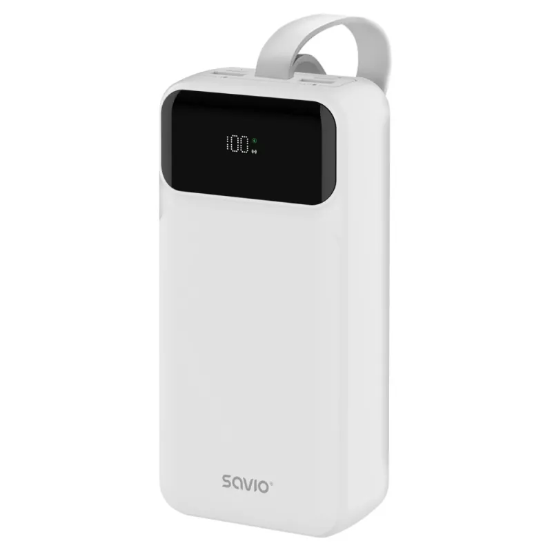 SAVIO BA-10 Powerbank 30000 mAh (111 Wh), Li-Ion, 2x USB-C, 2x USB-A, Quick Charge, Power Delivery