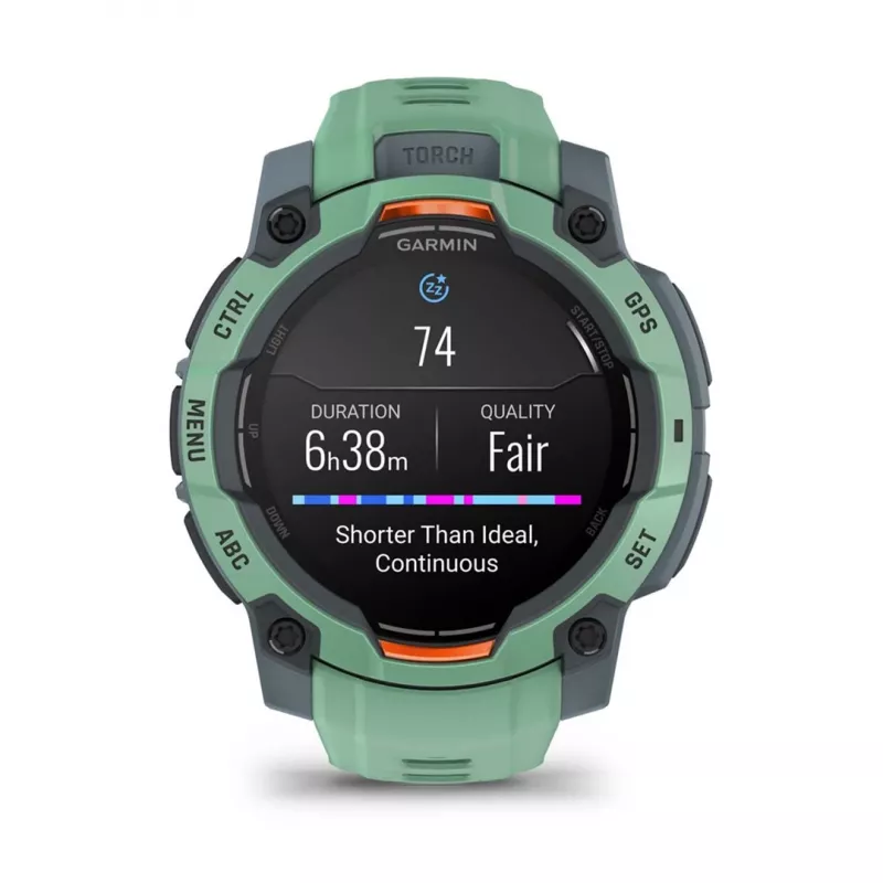 Garmin Instinct 3 AMOLED 3,05 cm (1,2) 45 mm Digital 390 x 390 Pixel Touchscreen Grün GPS (Satellit)