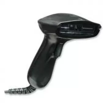 Manhattan Long-Range-CCD-Hand-Barcodescanner, USB, 500 mm Scantiefe, 1,5 m Kabel, max. Umgebungslicht 30.000 Lux (Sonnenlicht), Schwarz, drei Jahre Garantie