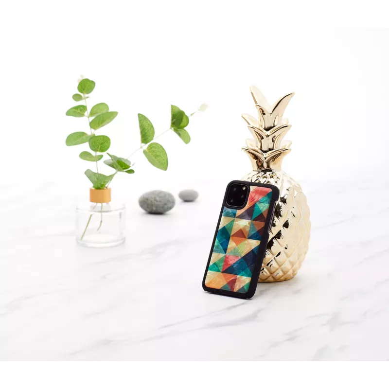 Smartphone-Hülle iKins für iPhone 11 Pro – Schutzhülle Mosaic Schwarz
