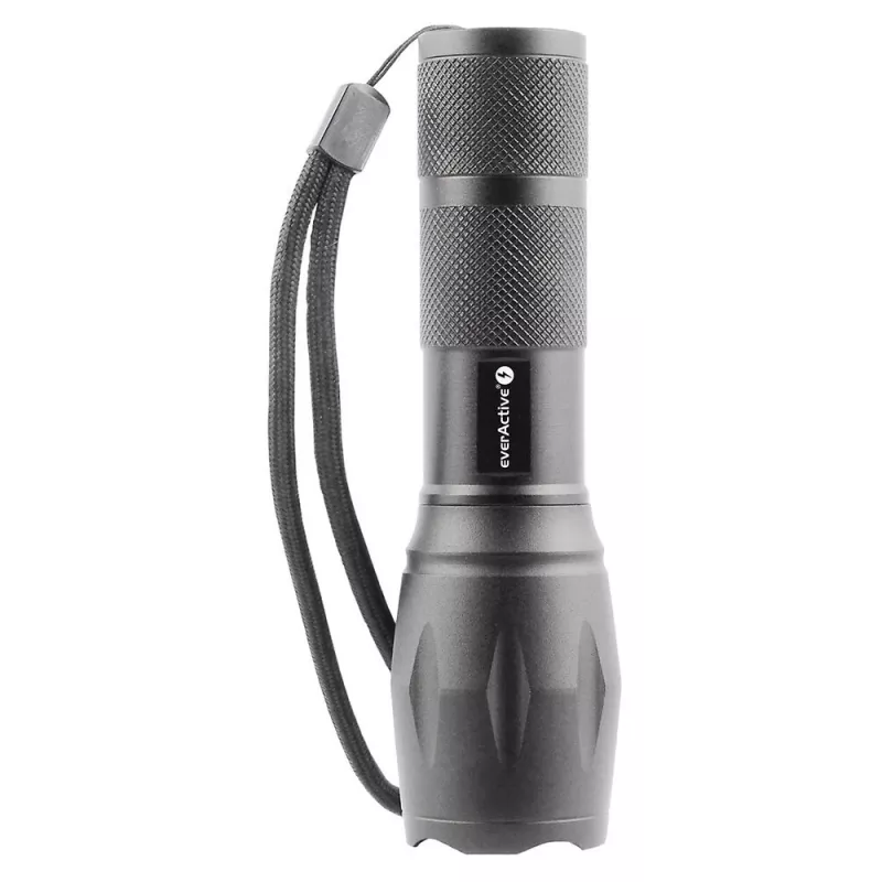 Taschenlampe everActive FL600 — 600 lm, 10 W, Aluminiumgehäuse, IPX4, 130 mm, 3×AAA, rot