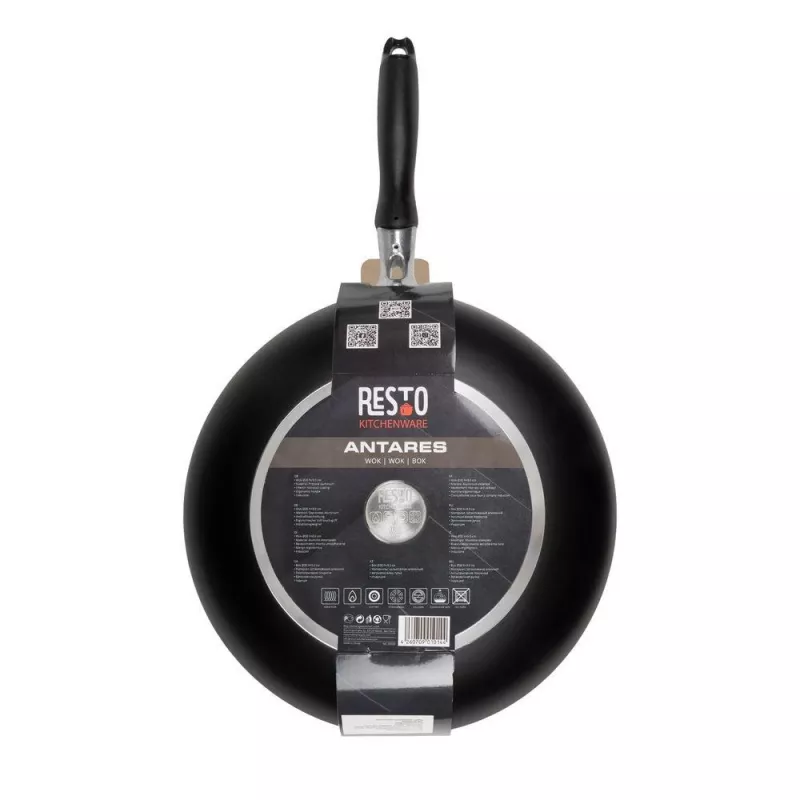 Resto Kitchenware 93603 Bratpfanne Wok/Pfanne Rund