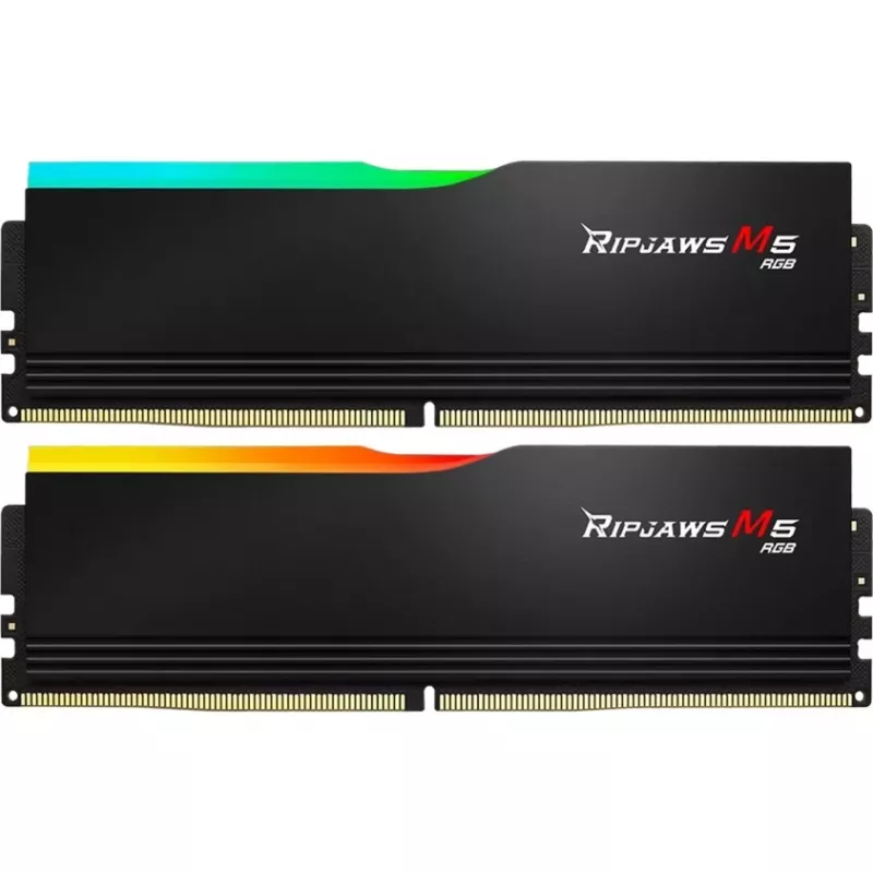 DIMM 32 GB DDR5-6000, Arbeitsspeicher schwarz, F5-6000J2836G16GX2-RM5RK, Ripjaws M5 RGB, INTEL XMP