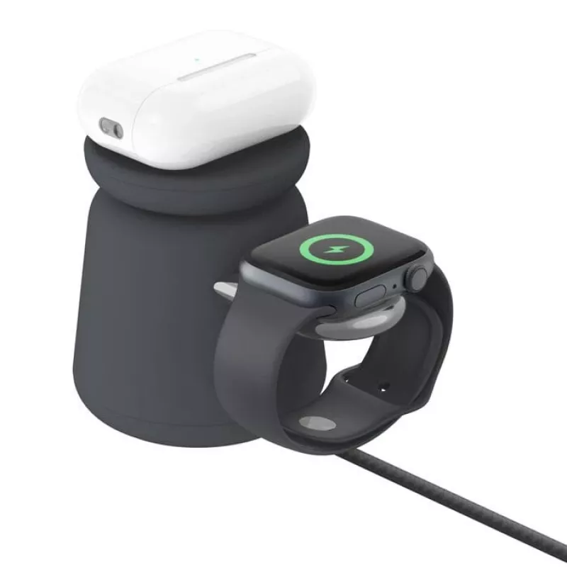 Kabelloses Ladegerät Belkin WIZ027VFH36 2‑in‑1 magnetisch Qi2 15W für iPhone und Apple Watch