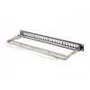 Patchpanel leer 24 Ports 1U 19 Zoll FTP für Keystone-Module schwarz