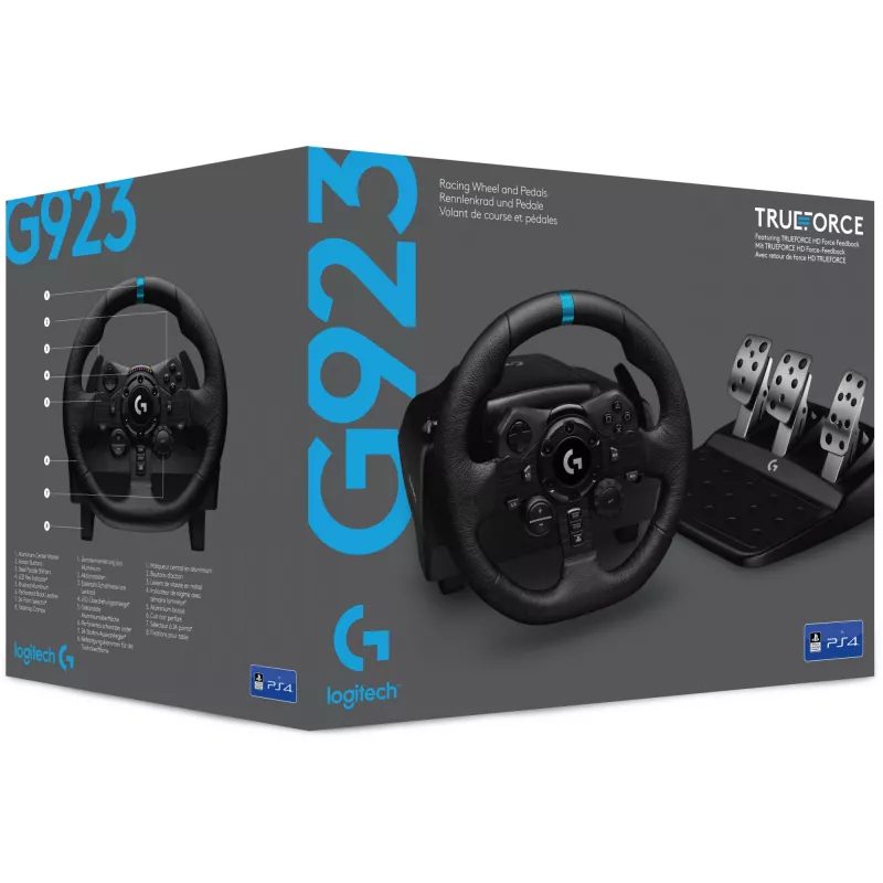Logitech G G923 SE Schwarz USB 2.0 Lenkrad + Pedale + Joystick PC, PlayStation 4, PlayStation 5 (991-000531)