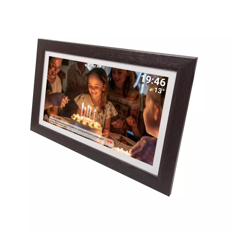 Denver PFF-1543DW digitaler Bilderrahmen Braun 39,6 cm (15,6 inch) Touchscreen Wi-Fi