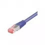 Tecline - Patchkabel - RJ-45 (M) zu RJ-45 (M) - 1,5 m - SFTP, PiMF - CAT 6 - halogenfrei, rastnasenfrei - violett (715015V)