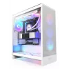 PC-Gehäuse NZXT H7 Flow RGB Midi Tower Weiß — gehärtetes Glas, EATX, vorne 3×120mm, USB-C