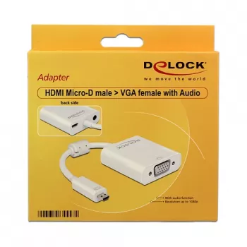 USB-Grafikadapter DeLOCK 65557 1920 x 1080 Pixel Weiß