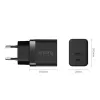 Crong Wandladegerät Ultra Compact GaN 35W PD 3.0 2x USB-C (schwarz)