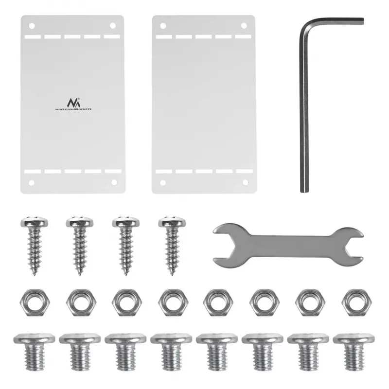 Maclean kompakter Kabelorganizer unter dem Schreibtisch, max. Belastung 5 kg, weiß, MC-107 W