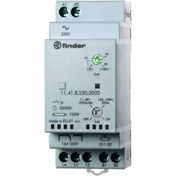Finder Dämmerungsschalter für 35 mm DIN-Schiene, Serie 11.41.8.230 11.41.8.230.0000 (Standard/hoher Range) 1 - 80/30 - (11.41.8.230.0000)