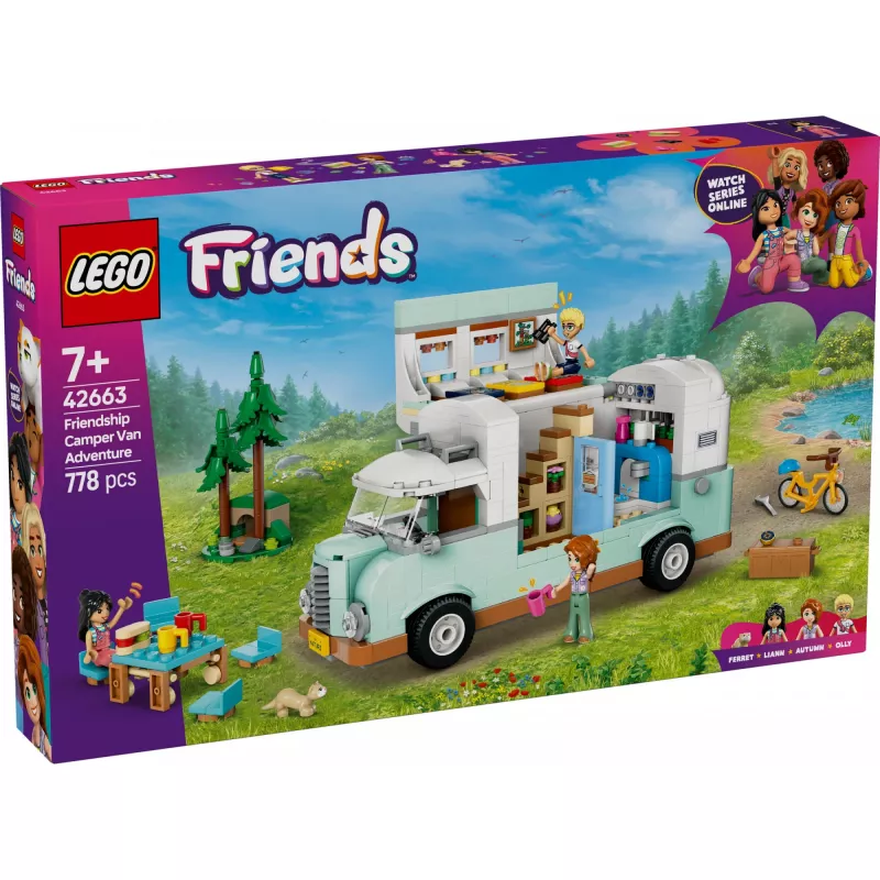 LEGO Motor Home Set 42663 — LEGO Friends Wohnmobil, 778 Teile, 3 Mini-Puppen, ab 7 Jahren