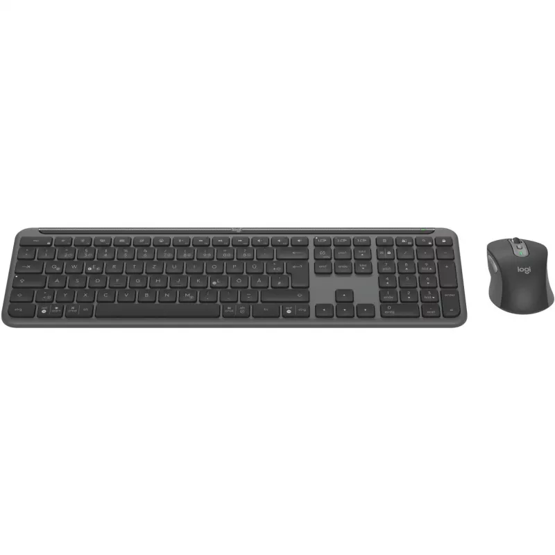 Logitech 920-012483 Tastatur Maus included Office RF Wireless + Bluetooth QWERTZ German Graphite