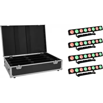 LED-Panel-Scheinwerfer EUROLITE PMB-8 COB QCL 30W — 4er-Set