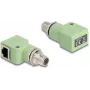 DeLOCK 60681 M12 RJ45 Grün Connector M12 RJ45 Gold Plating
