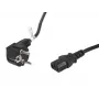 Netzkabel LANBERG CA-C13C-11CC-0050-BK – 5 m, C13-Kupplung auf CEE7/7, abgewinkelt C13